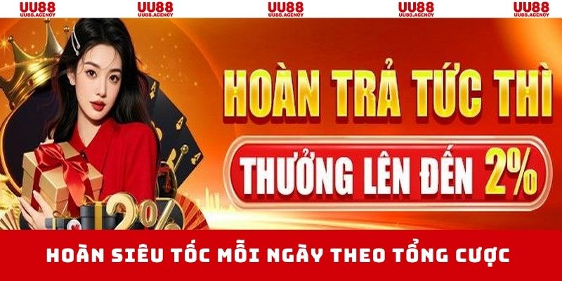 Khuyến mãi UU88 hoàn trả hàng ngày tỷ lệ cao, minh bạch